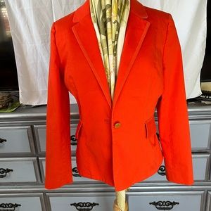 Tory Burch blazer jacket short orange size 8